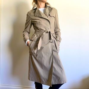 Tommy Hilfiger brushed cotton belted trench coat S